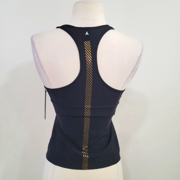 Ultracor Black.and Gold Fitted Backless Tank Top - Picture 1 of 8